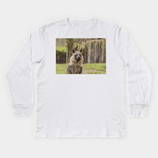 Brown Hyena Kids Long Sleeve T-Shirt